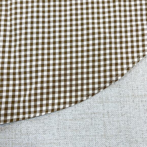 Ralph Lauren Classic Fit Dress Shirt Men's L Cream Olive Check Purple Pony - Picture 5 of 11